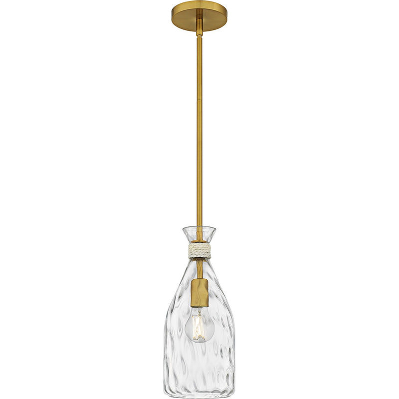 Quoizel QPP6782BRG One Light Mini Pendant, Brushed Gold