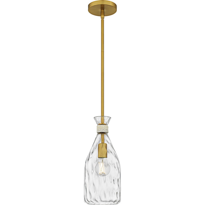 Quoizel QPP6782BRG One Light Mini Pendant, Brushed Gold