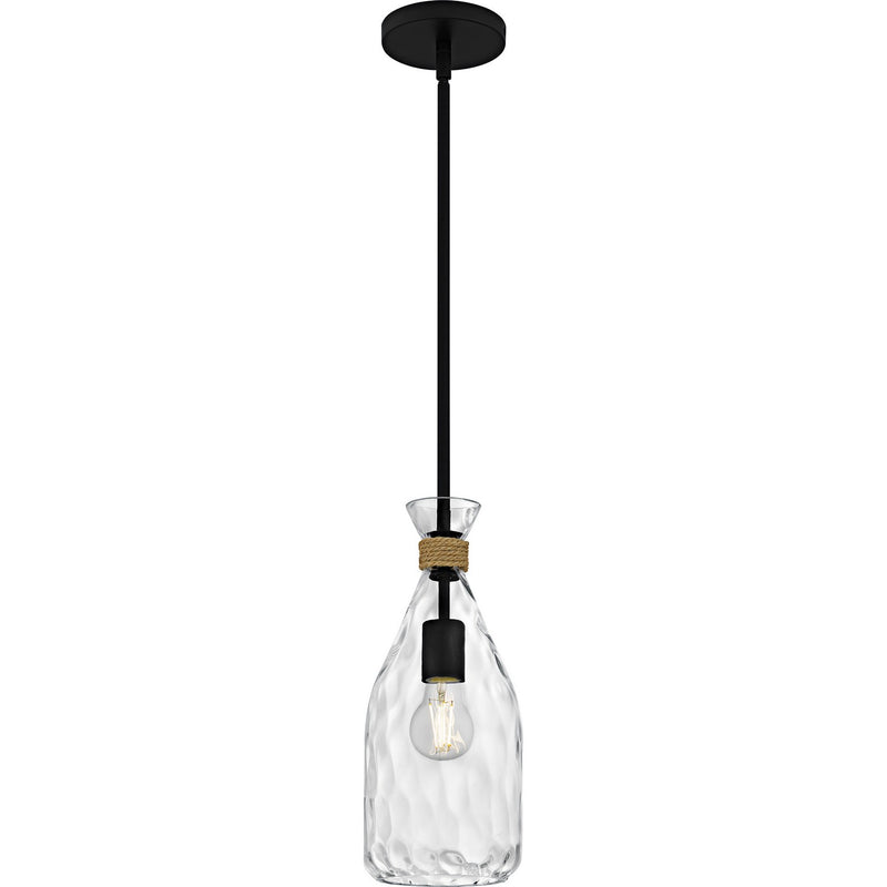 Quoizel QPP6782MBK One Light Mini Pendant, Matte Black