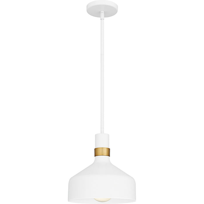 Quoizel QPP6804W One Light Mini Pendant, Matte White