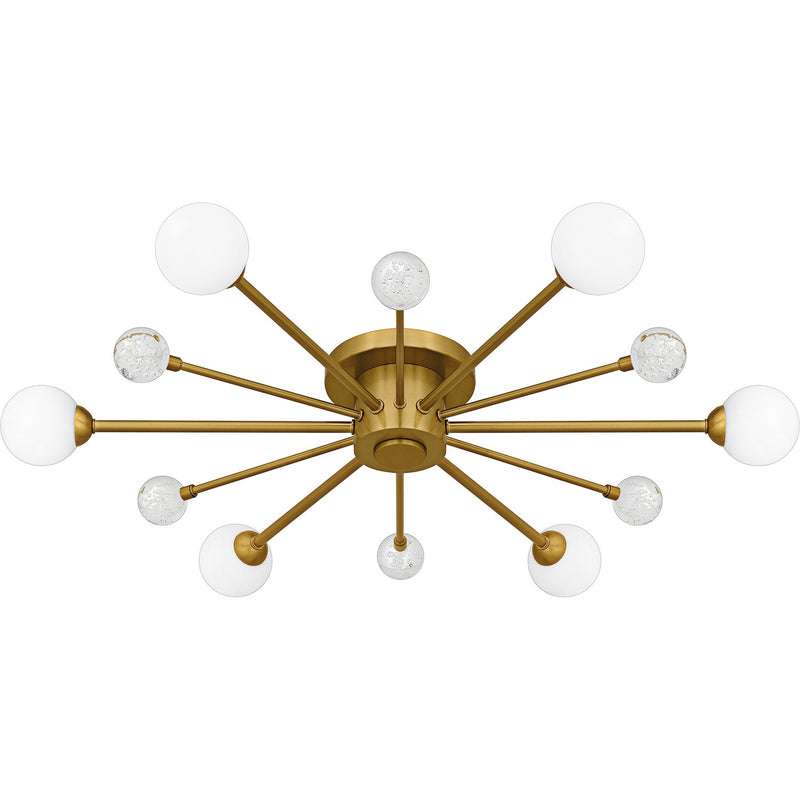 Quoizel QSF6781BRG Six Light Semi-Flush Mount, Brushed Gold