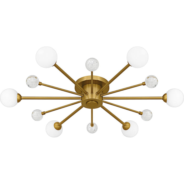 Quoizel QSF6781BRG Six Light Semi-Flush Mount, Brushed Gold