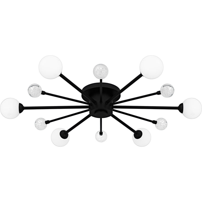 Quoizel QSF6781MBK Six Light Semi-Flush Mount, Matte Black