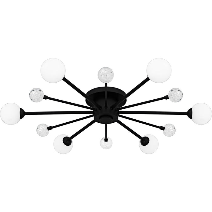 Quoizel QSF6781MBK Six Light Semi-Flush Mount, Matte Black