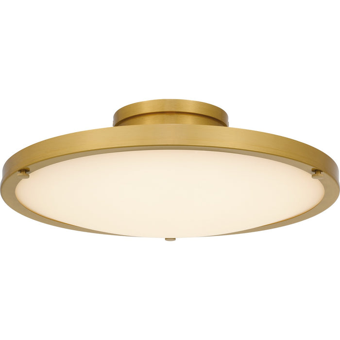 Quoizel QSF6784BRG LED Semi-Flush Mount, Brushed Gold