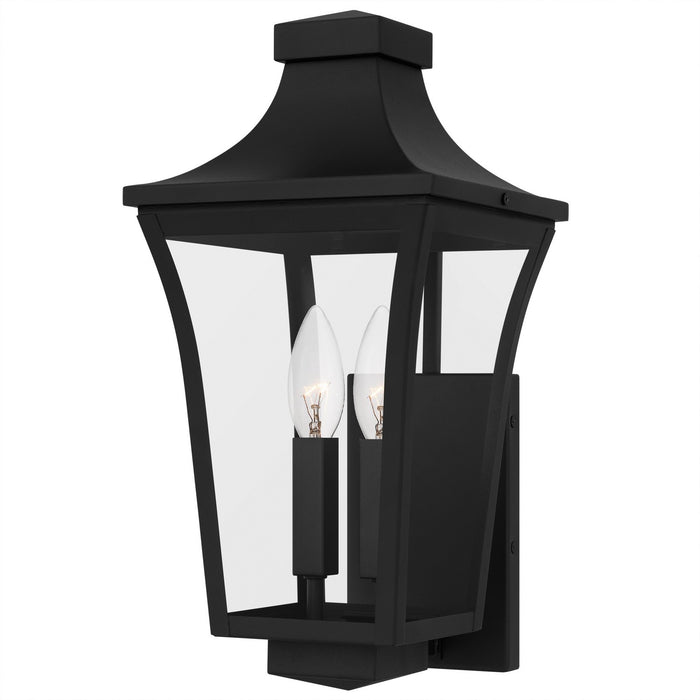 Quoizel QTN8408EK Two Light Outdoor Wall Lantern, Earth Black