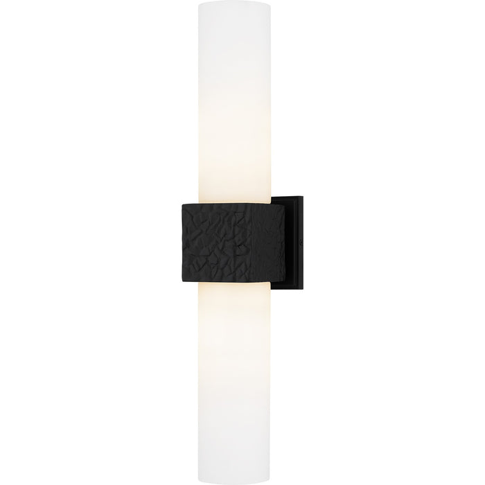 Quoizel QW6800MBK Two Light Wall Sconce, Matte Black