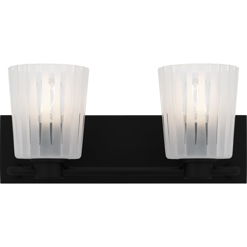 Quoizel RAY8616MBK Two Light Bath, Matte Black