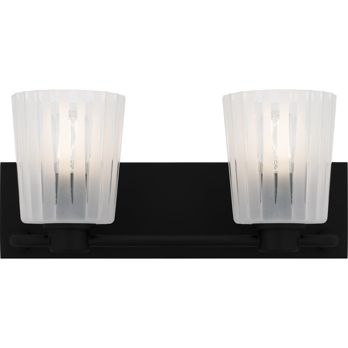 Quoizel RAY8616MBK Two Light Bath, Matte Black