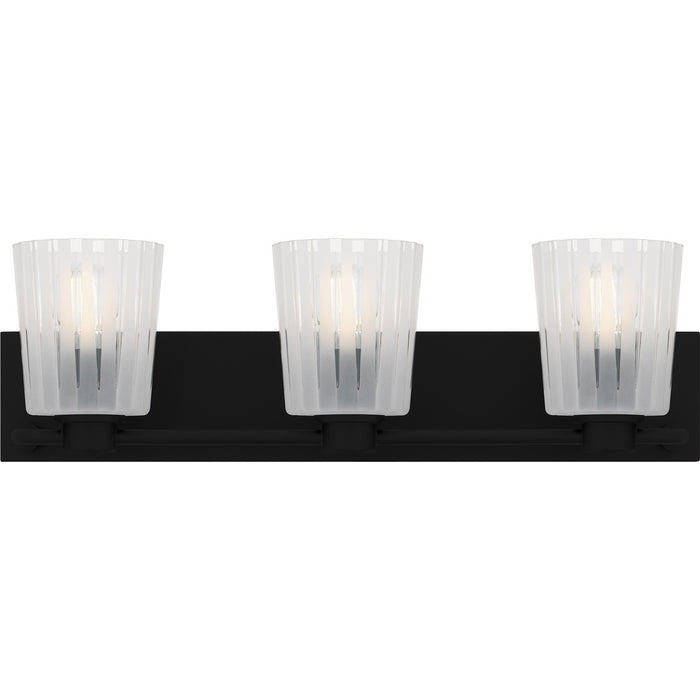 Quoizel RAY8624MBK Three Light Bath, Matte Black