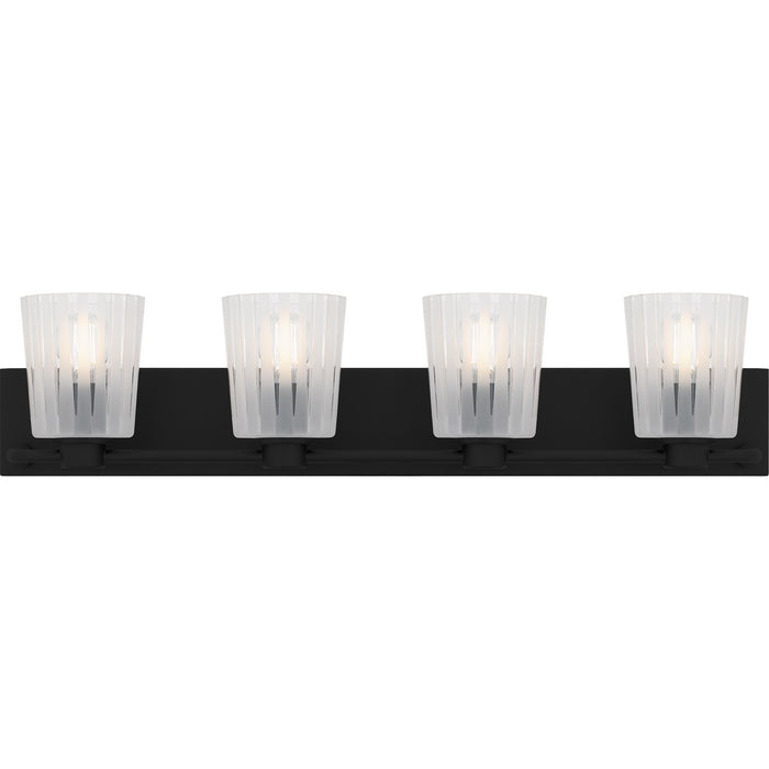 Quoizel RAY8632MBK Four Light Bath, Matte Black