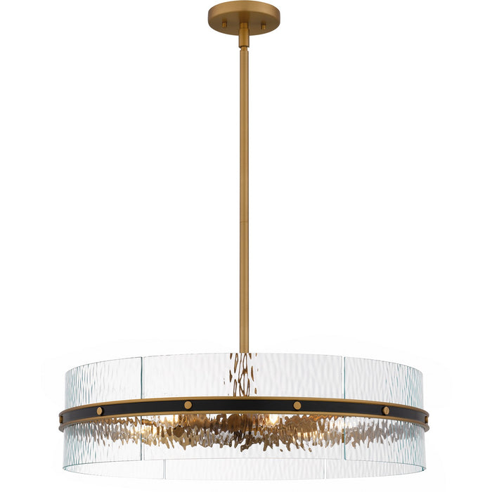 Quoizel REA2824MBK Six Light Pendant, Matte Black