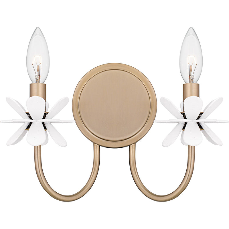 Quoizel REY8812BGD Two Light Wall Sconce, Bronze Gold