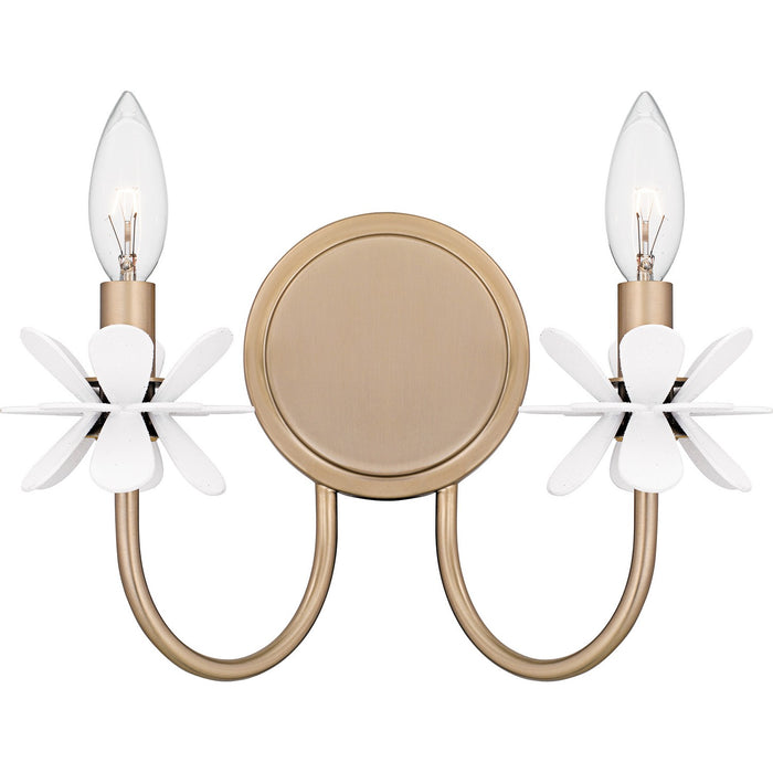 Quoizel REY8812BGD Two Light Wall Sconce, Bronze Gold