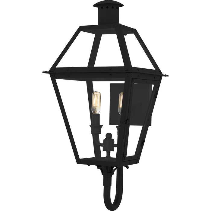 Quoizel RO8311EK Two Light Outdoor Wall Lantern, Earth Black