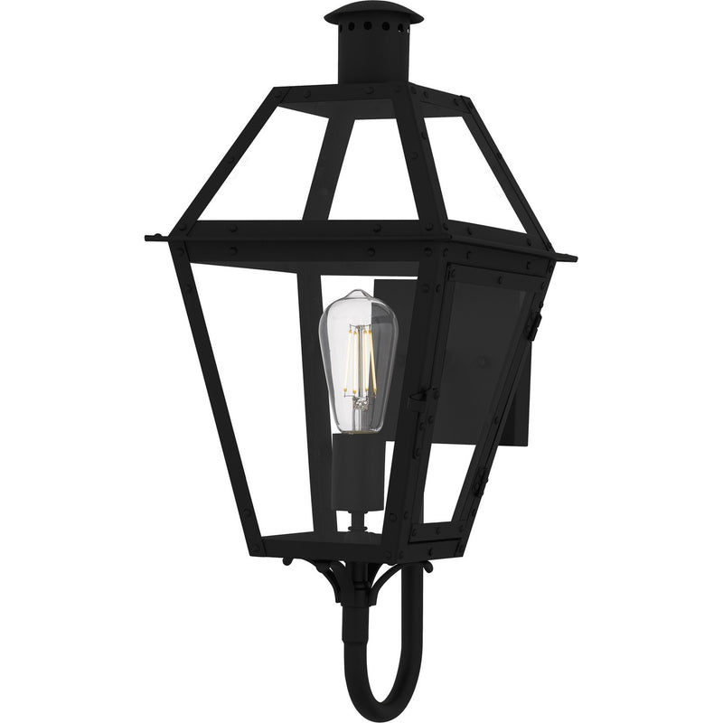 Quoizel RO8410EK One Light Outdoor Wall Lantern, Earth Black