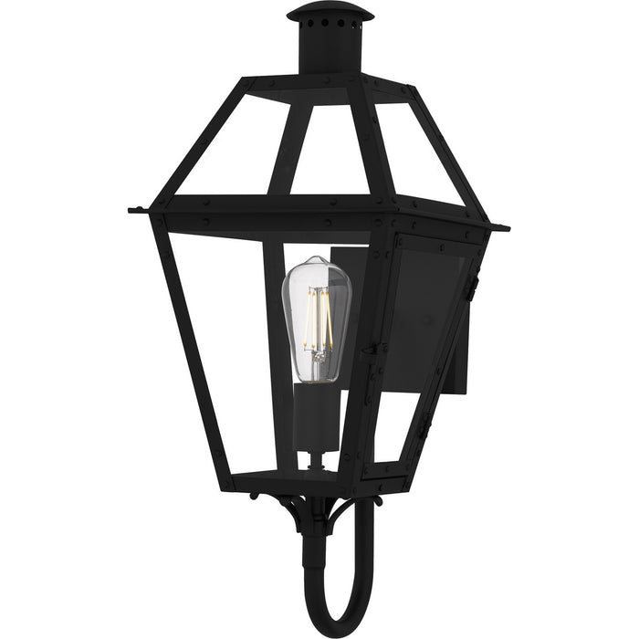 Quoizel RO8410EK One Light Outdoor Wall Lantern, Earth Black