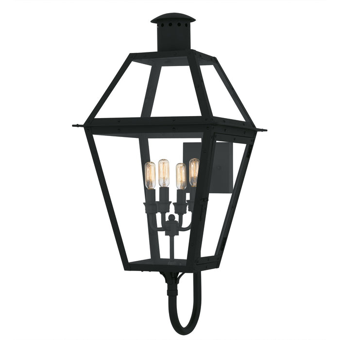 Quoizel RO8414EK Four Light Outdoor Wall Lantern, Earth Black