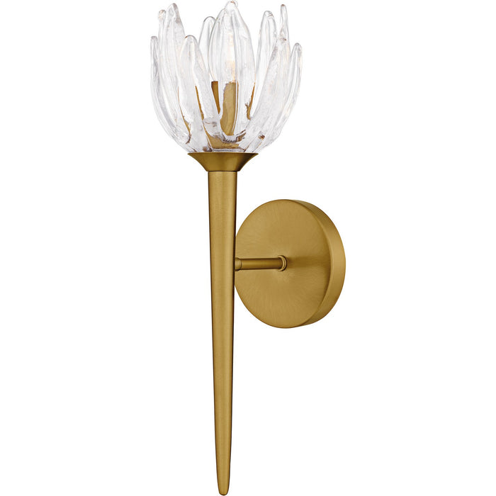 Quoizel SHA8806BRG One Light Wall Sconce, Brushed Gold