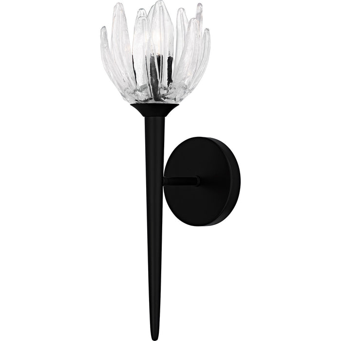 Quoizel SHA8806MBK One Light Wall Sconce, Matte Black