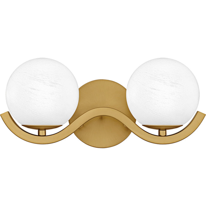 Quoizel SRI8615AB Two Light Bath, Aged Brass