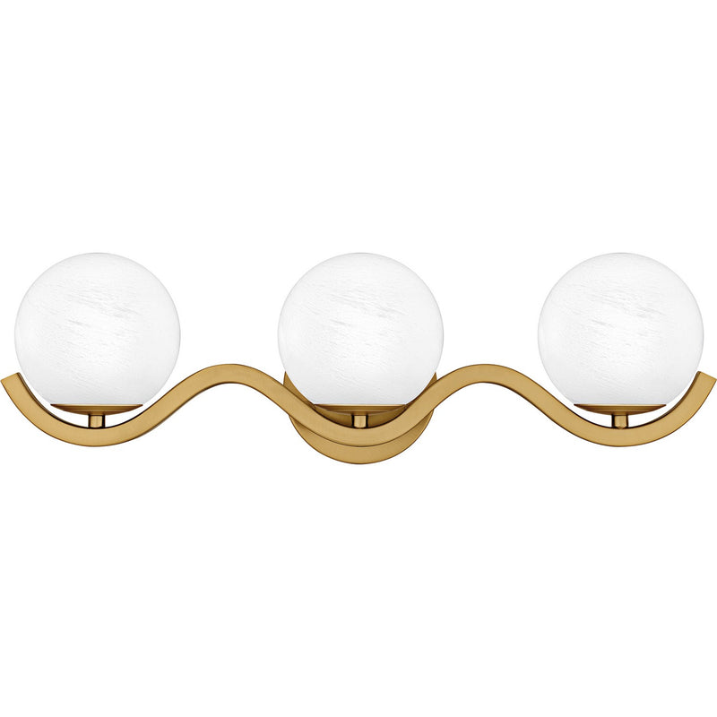 Quoizel SRI8623AB Three Light Bath, Aged Brass