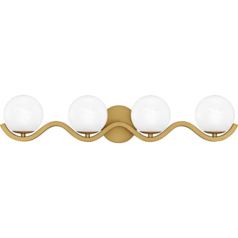 Quoizel SRI8631AB Four Light Bath, Aged Brass