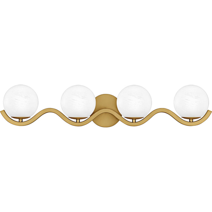 Quoizel SRI8631AB Four Light Bath, Aged Brass