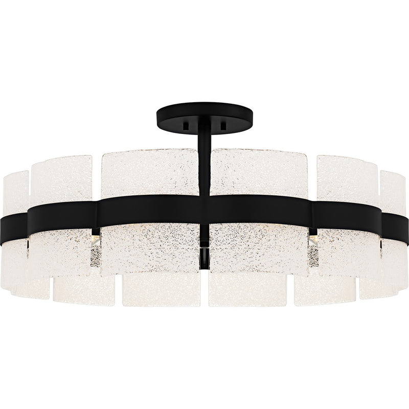 Quoizel SWE1730MBK Six Light Semi-Flush Mount, Matte Black