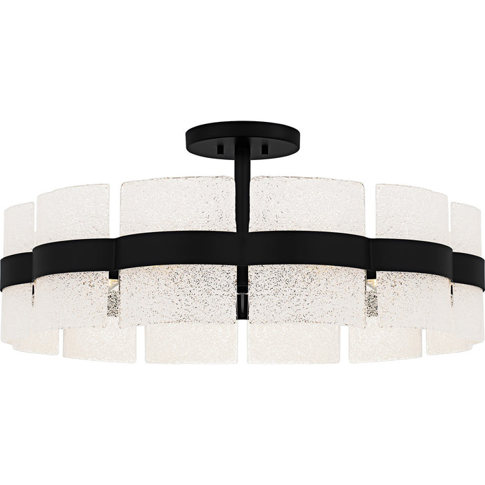 Quoizel SWE1730MBK Six Light Semi-Flush Mount, Matte Black