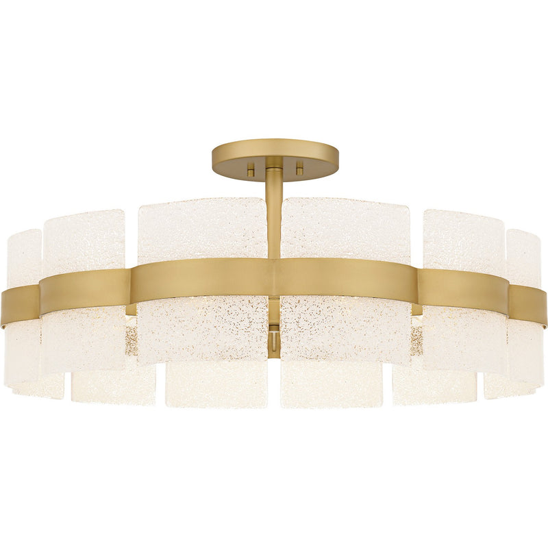 Quoizel SWE1730SGD Six Light Semi-Flush Mount, Soft Gold