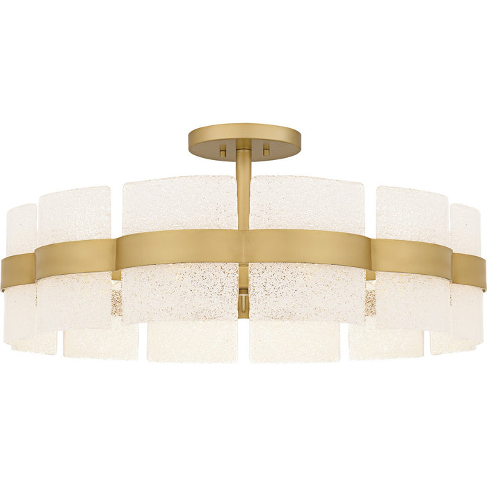 Quoizel SWE1730SGD Six Light Semi-Flush Mount, Soft Gold