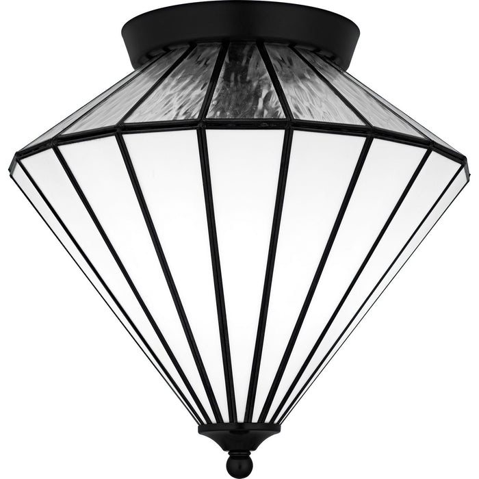 Quoizel TF6812MBK Three Light Flush Mount, Matte Black