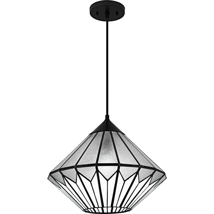 Quoizel TF6813MBK One Light Pendant, Matte Black
