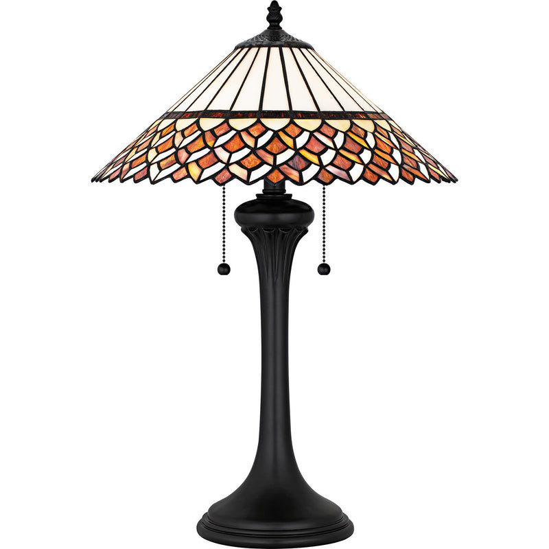 Quoizel TF6815MBK Two Light Table Lamp, Matte Black