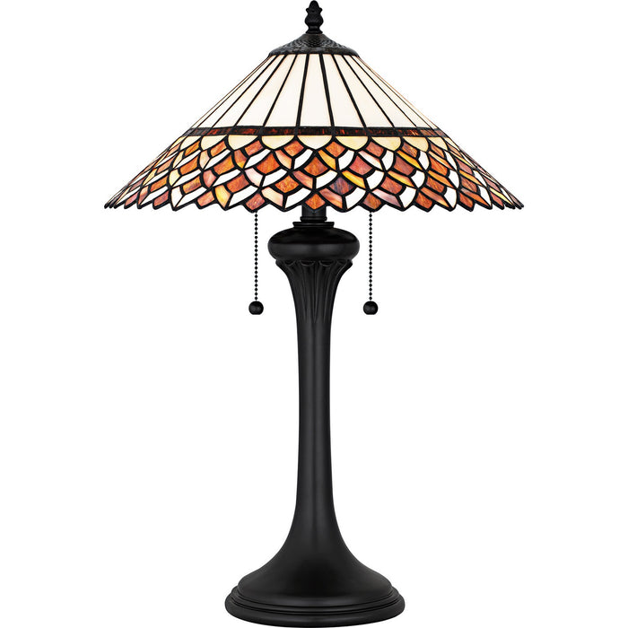 Quoizel TF6815MBK Two Light Table Lamp, Matte Black