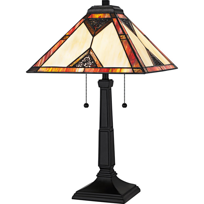 Quoizel TF6816MBK Two Light Table Lamp, Matte Black