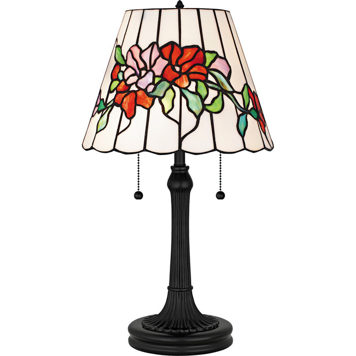 Quoizel TF6817MBK Two Light Table Lamp, Matte Black