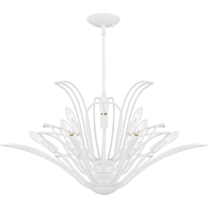 Quoizel TLH5032SW Nine Light Chandelier, Sand White