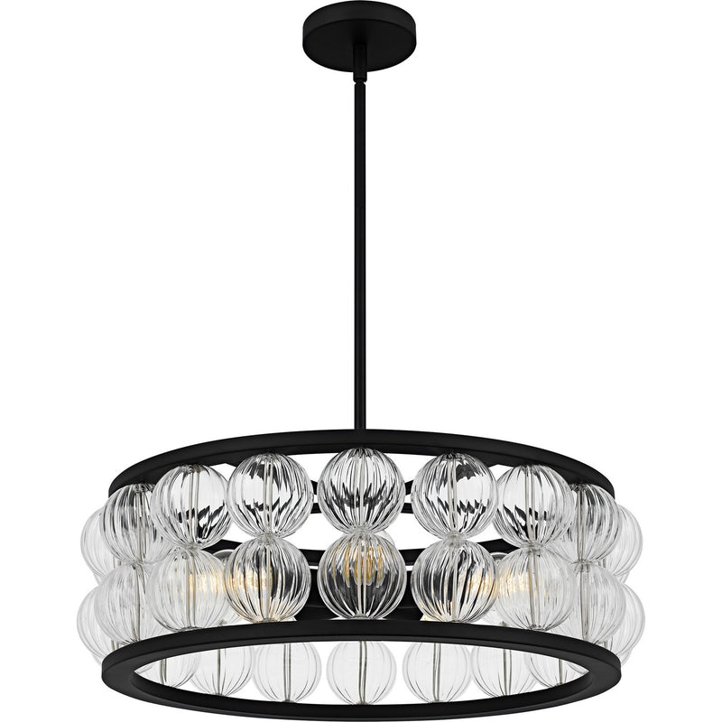 Quoizel TRK2823MBK Five Light Pendant, Matte Black