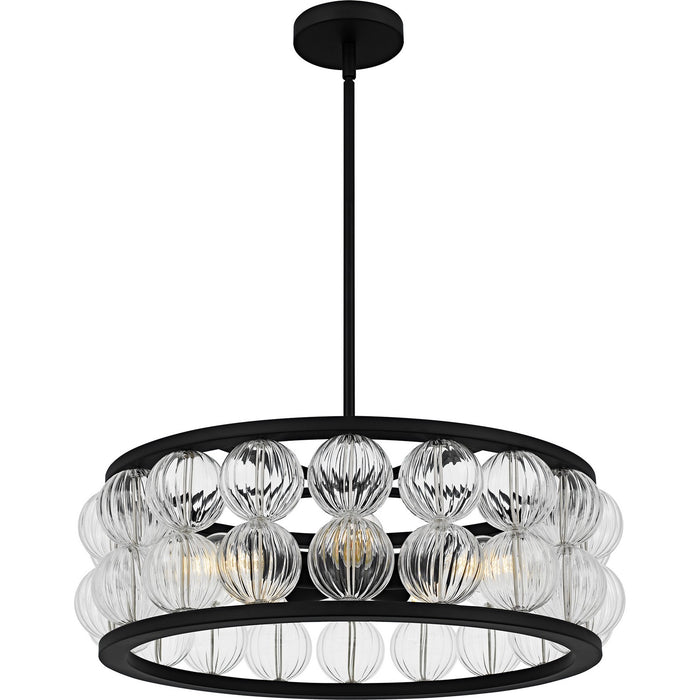 Quoizel TRK2823MBK Five Light Pendant, Matte Black