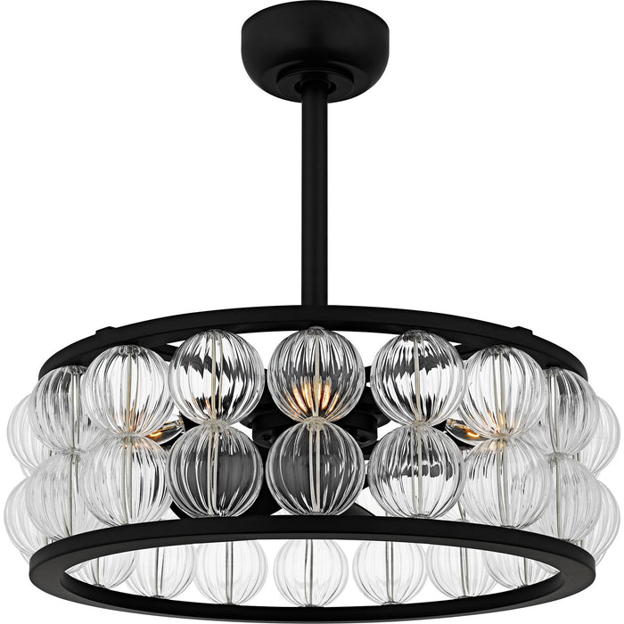 Quoizel TRK3123MBK Four Light Fan Light, Matte Black