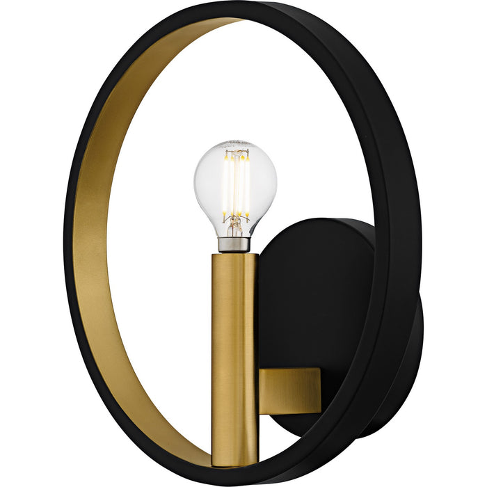 Quoizel WID8810MBK One Light Wall Sconce, Matte Black