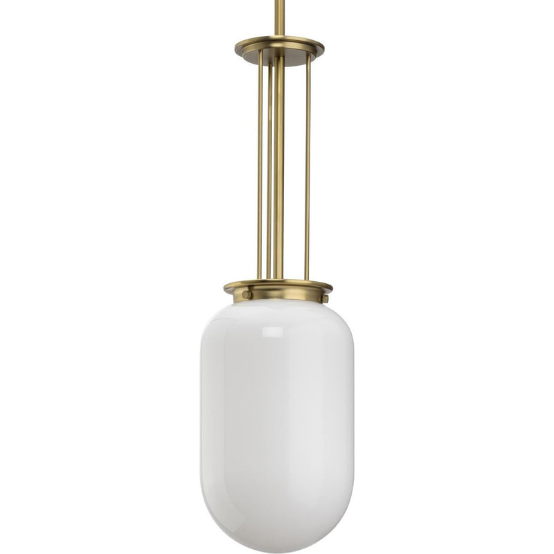Progress Lighting P500476-191 One Light Pendant, Brushed Gold
