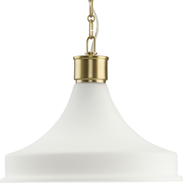 Progress Lighting P500478-191 One Light Pendant, Brushed Gold