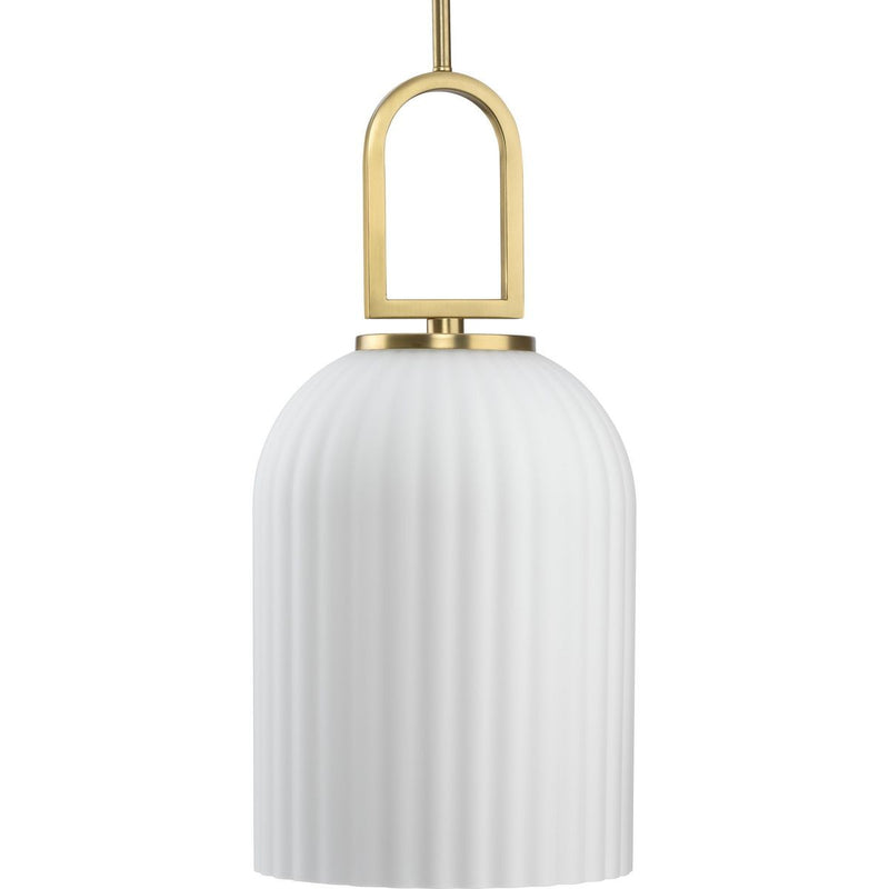 Progress Lighting P500482-191 One Light Pendant, Brushed Gold