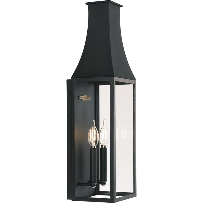 Progress Lighting P560377-031 Two Light Outdoor Wall Lantern, Black