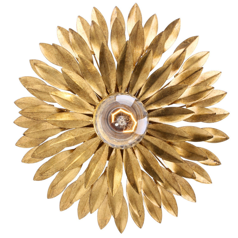 Crystorama 500W-GA One Light Wall Sconce, Antique Gold