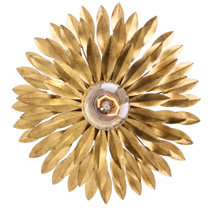 Crystorama 500W-GA One Light Wall Sconce, Antique Gold