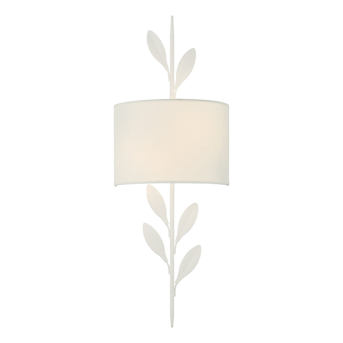 Crystorama 501-MT Two Light Wall Sconce, Matte White